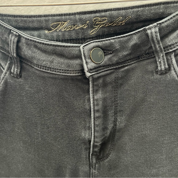 Mavi Gold Women's Black Denim Jeans Skinny Leg Slim Fit Size 32x32 Zipper Fly - Picture 3 of 6